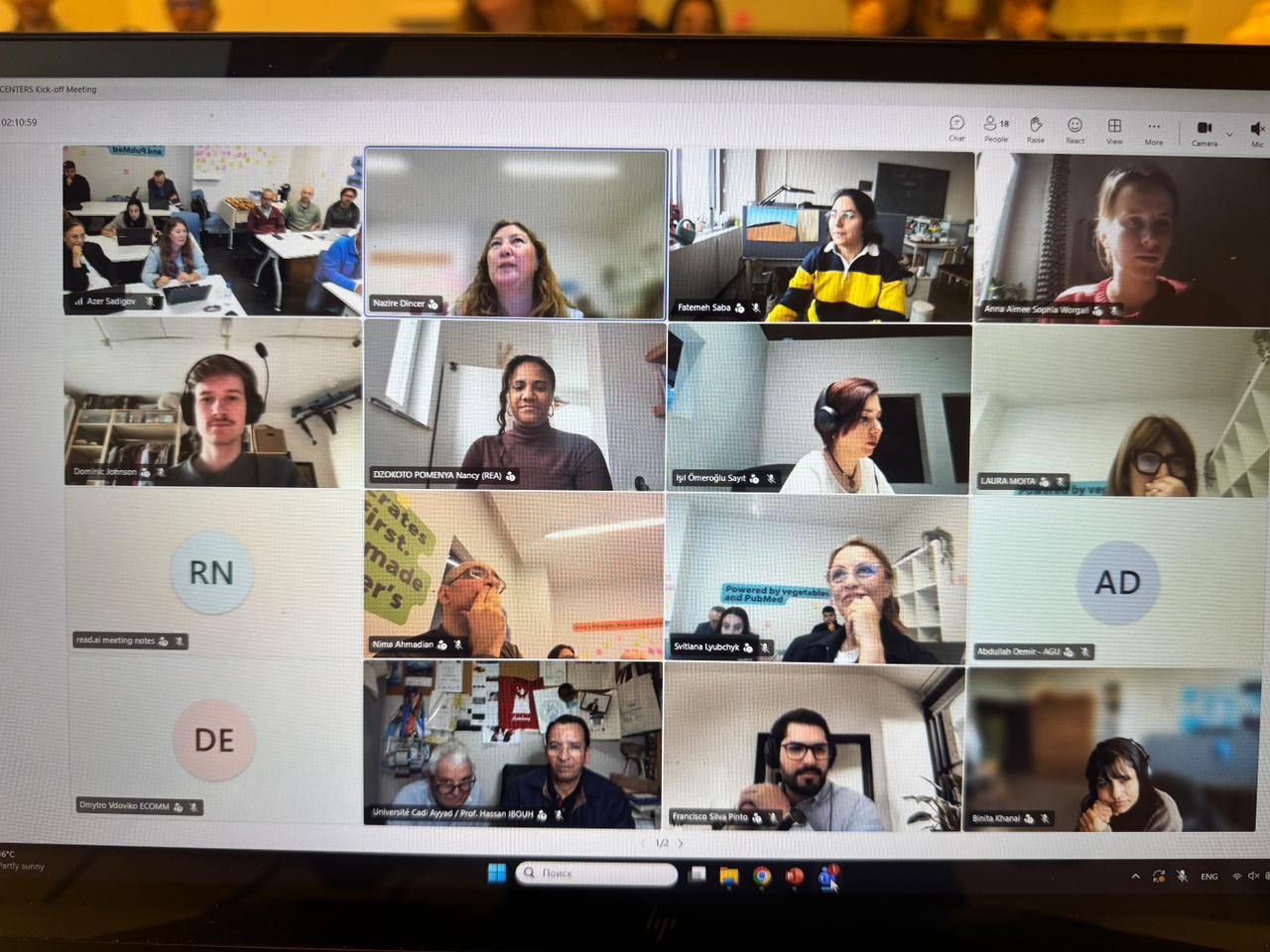 Video conference grid for the Beyond Epicenters kick-off meeting