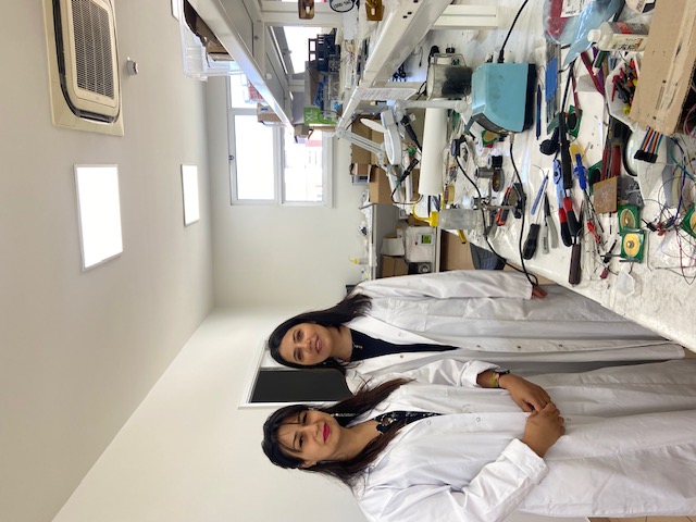 SETM researchers in a technical laboratory space at Lusofona University
